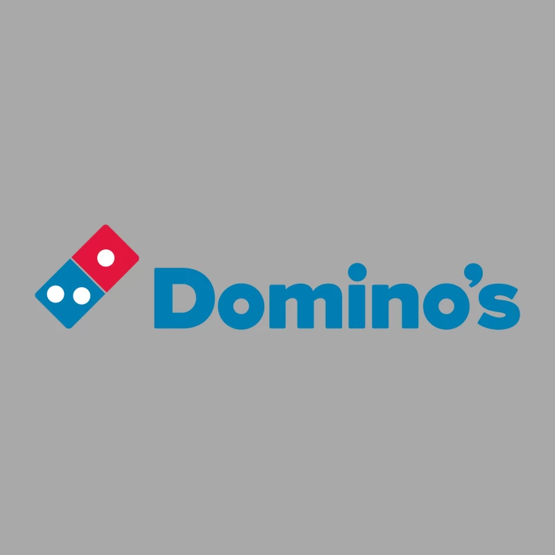 Domino's Pizza Corporate Logo in Blue and Red Male Pullover Hoodie