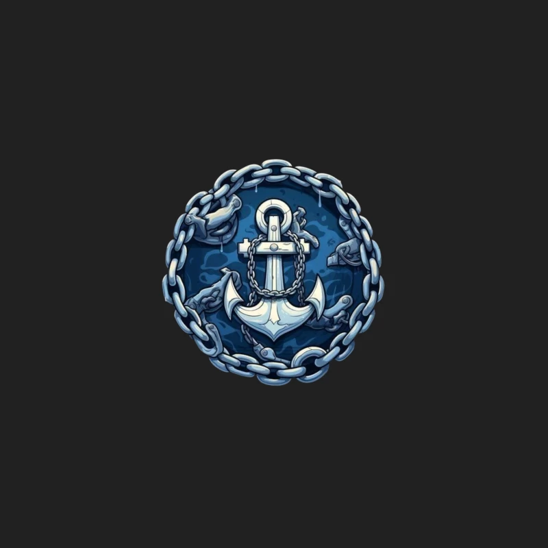 Anchor and Chains Emblem Bucket Hat