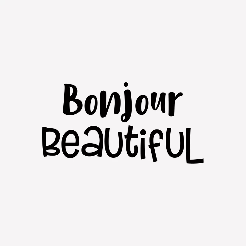 Bonjour Belle Typographie Femme T-Shirt
