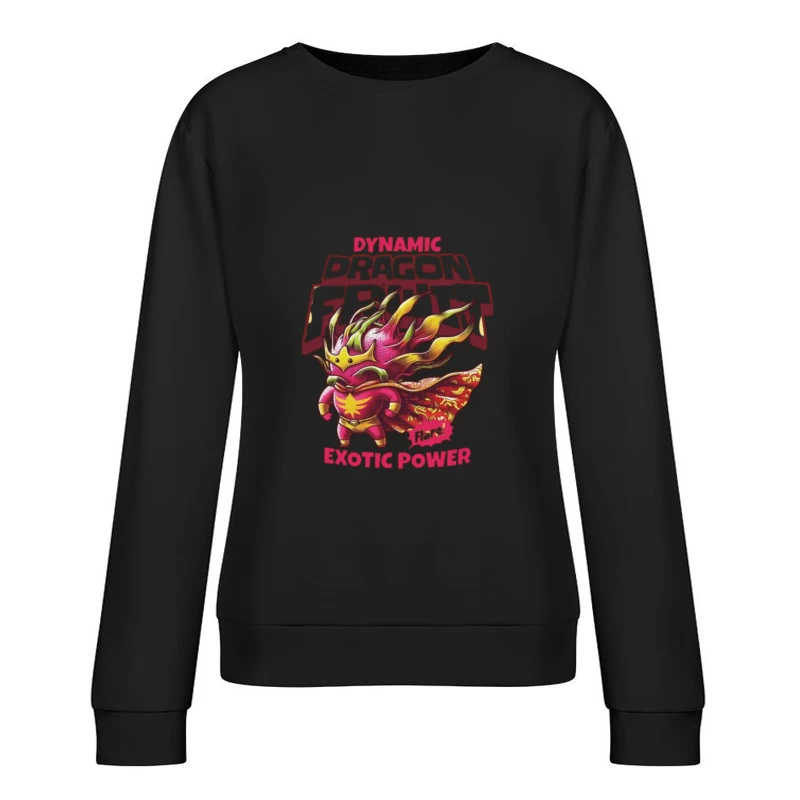 Dynamic Dragon Warrior: Exotic Power Gaming Character Design Female Pullover Sweatshirt