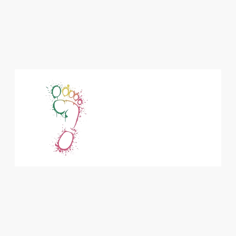 Colorful Gradient Footprint Splash Art in Graffiti Style Coffee Mug