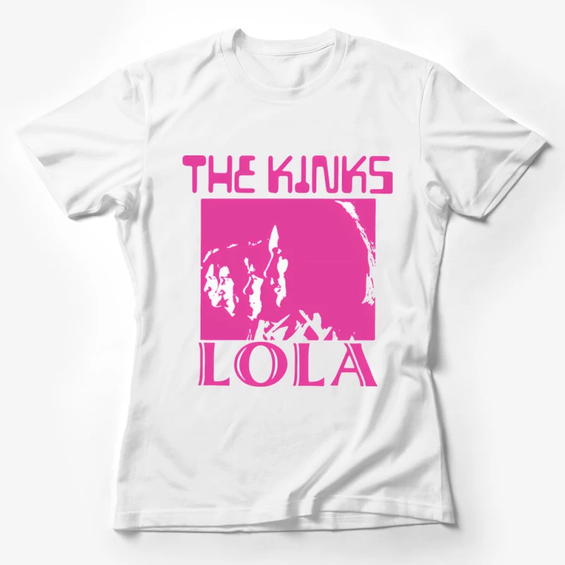 The Kinks 'Lola' Pink Album Cover Art Female T-Shirt