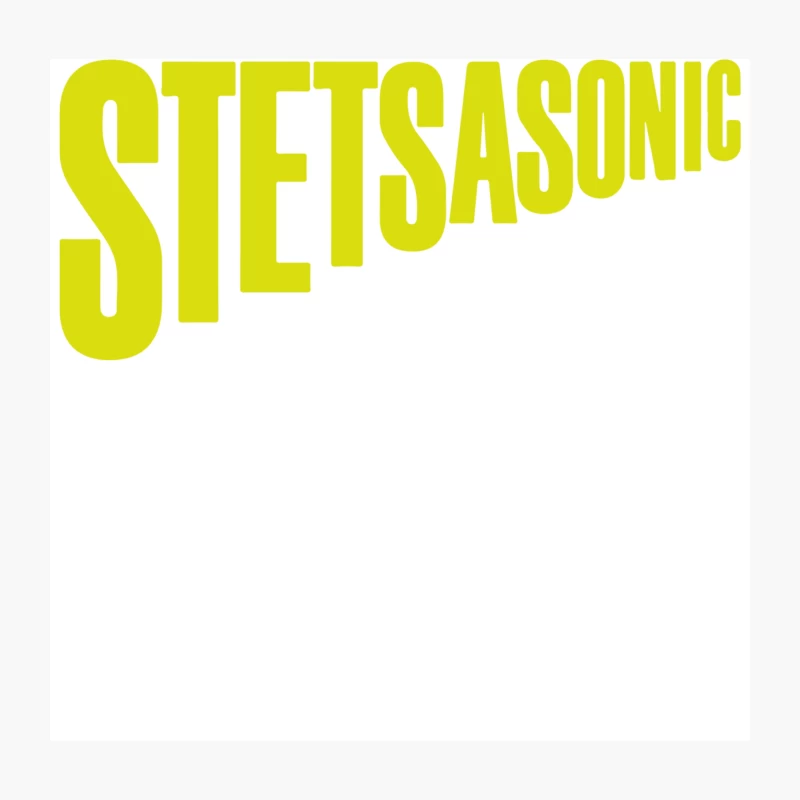 Yellow Stetsasonic Typography Logo Throw Pillow