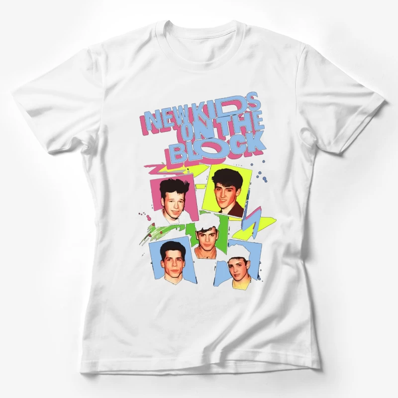 New Kids on the Block 90s Pop Group Vintage Photo Collection Female T-Shirt