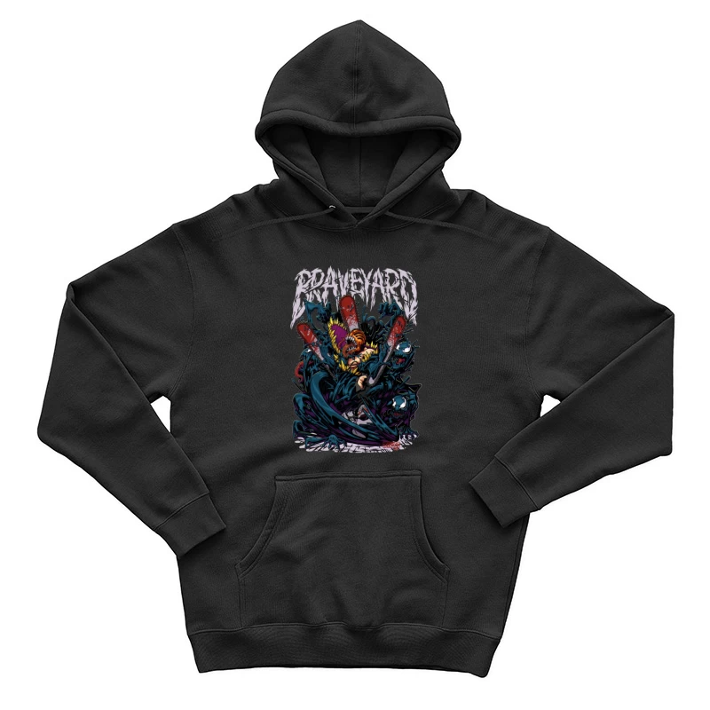Schrecklicher Kampf mit Kettensäge und Monstern Herren Pullover Hoodie