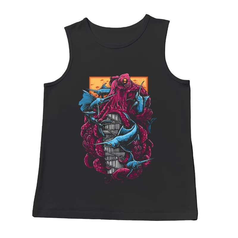 The Crimson Kraken vs. Blue Marlin Male Tank Top