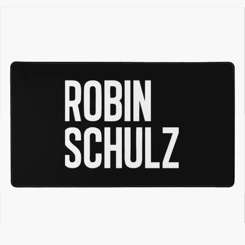 Robin Schulz Text Outline Typography Desk Mat