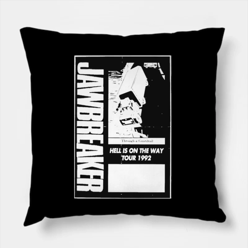 Jawbreaker "Hell Is On The Way" 1992 Tour Poster Throw Pillow