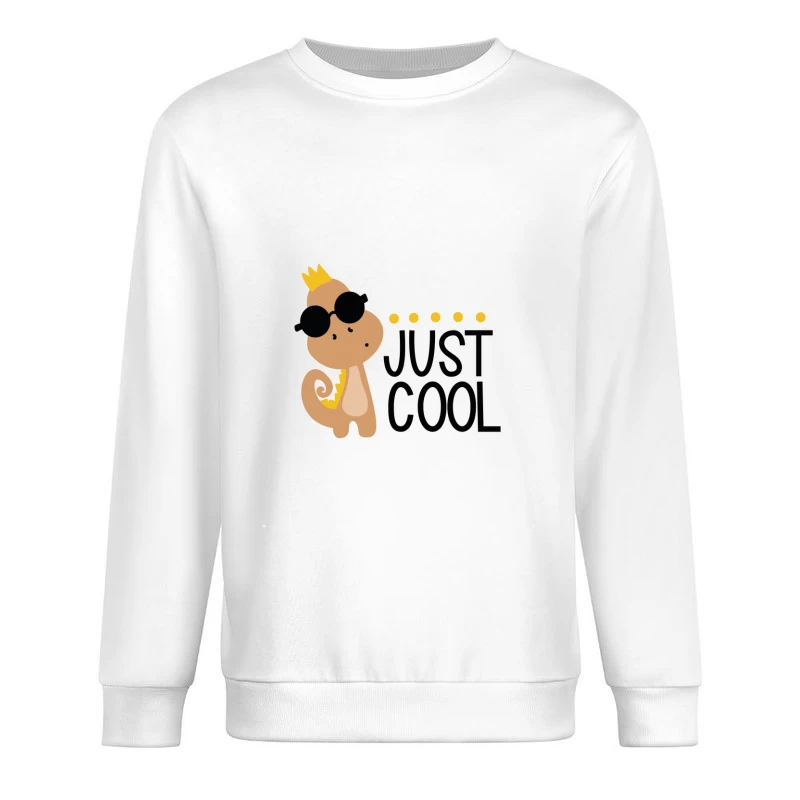 Petit dinosaure cool avec lunettes de soleil Homme Sweat-shirt à enfiler