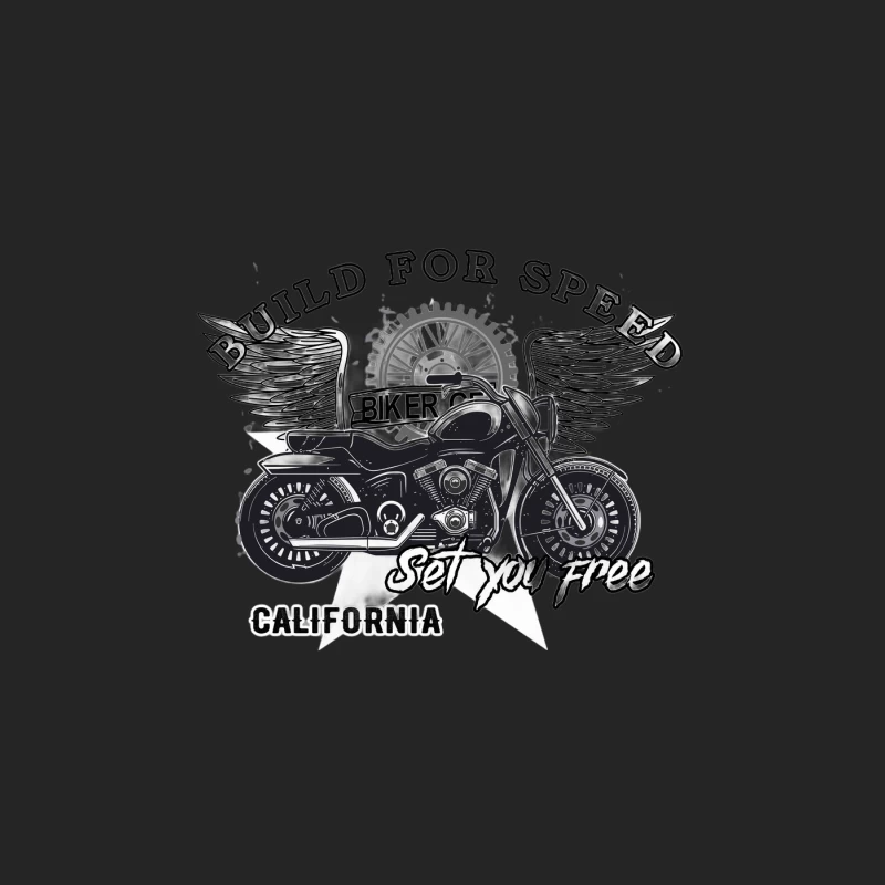 Schnelle Fahrt Motorraddesign in Kalifornien Herren Pullover Sweatshirt