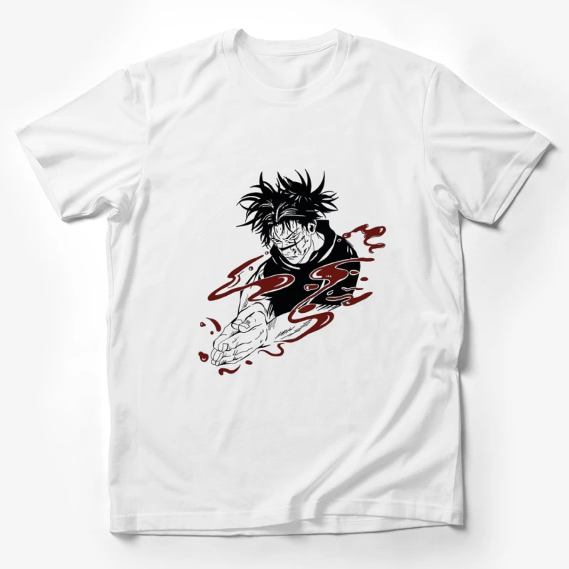 Anime-Charakter mit rotem Effekt Herren T-Shirt