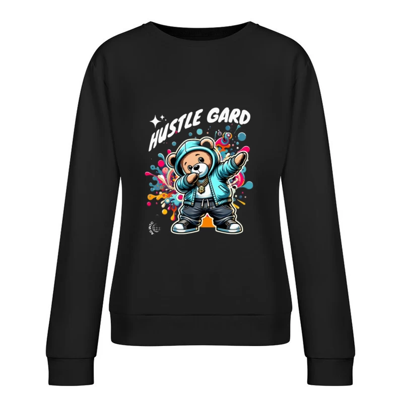 Teddy im Streetwear-Look mit Kapuzenpullover und Schmuck Damen Pullover Sweatshirt