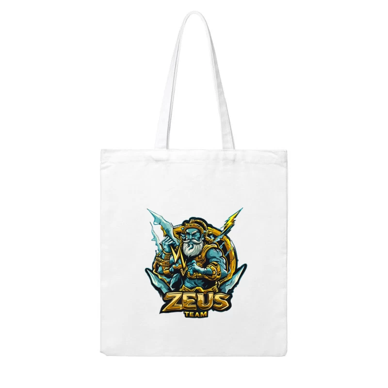 Zeus Team Logo Illustration Cotton Tote Bag