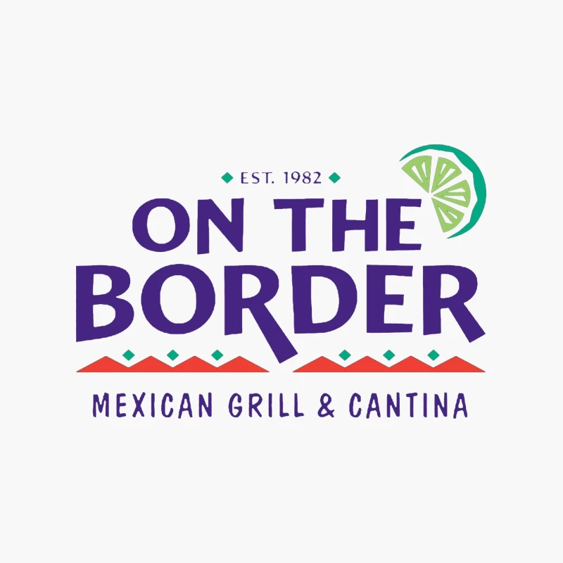 On The Border Mexican Grill & Cantina Restaurant Logo Cotton Tote Bag