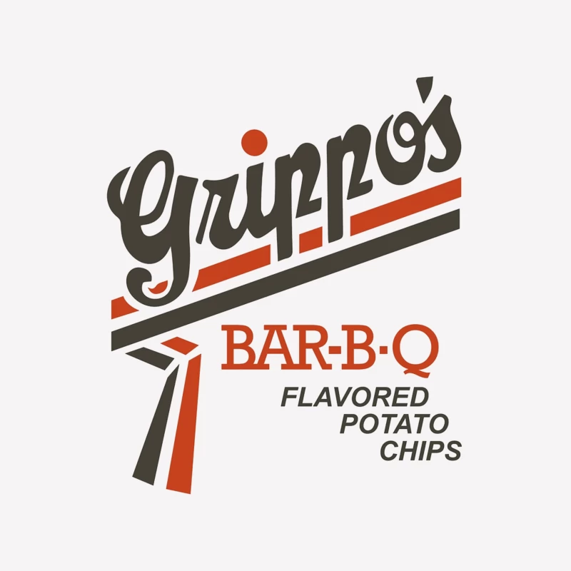 Vintage Grippo's BBQ Potato Chips Logo Design Female T-Shirt