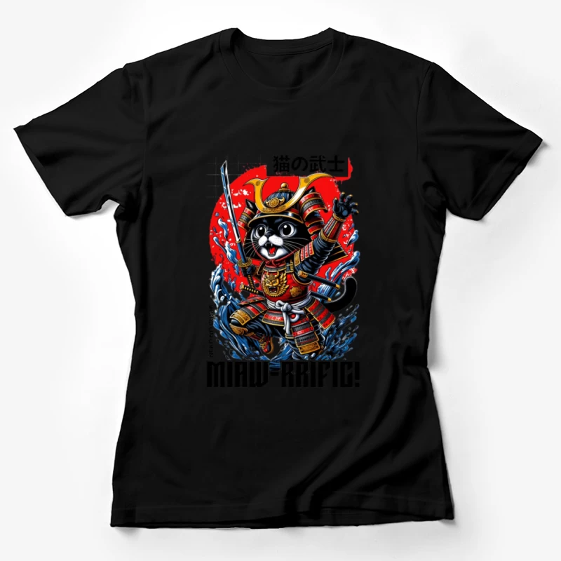 Illustration de chat samouraï Femme T-Shirt