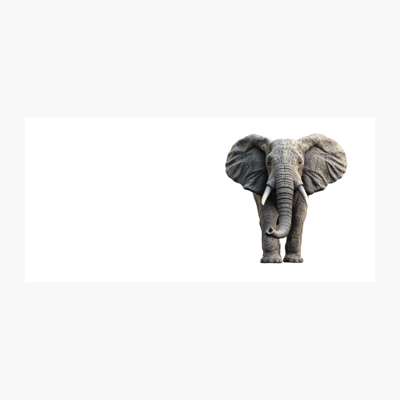 Majestic African Elephant with Impressive Tusks and Ears Coffee Mug