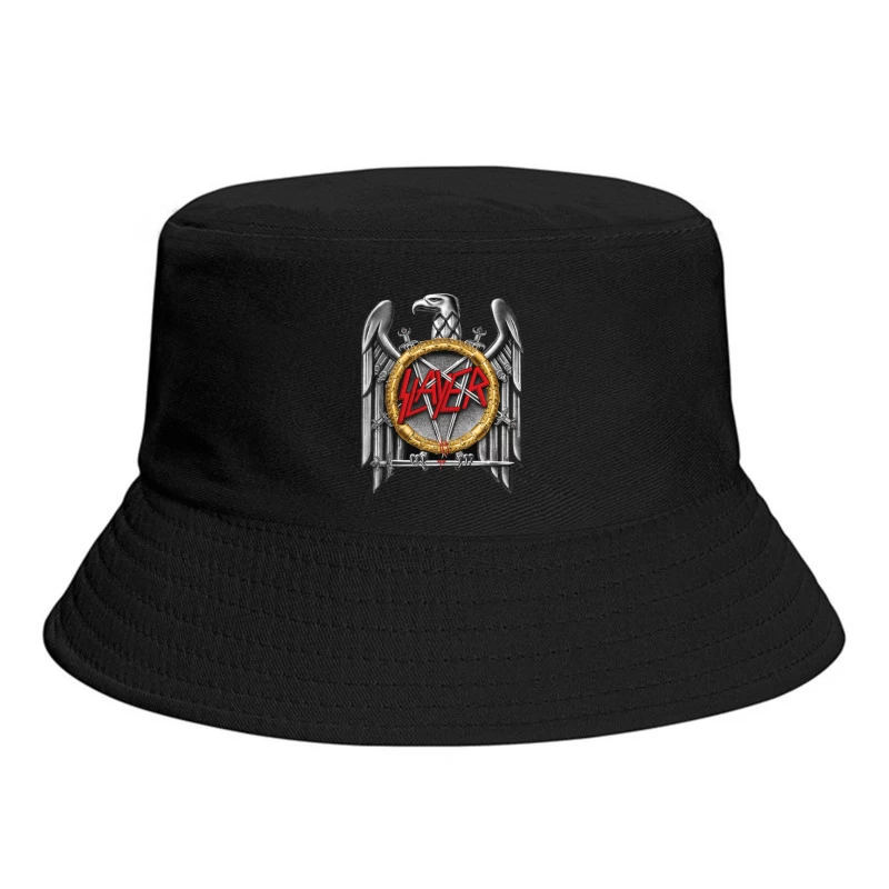 Slayer Metal Band Eagle Emblem with Crossed Swords Bucket Hat