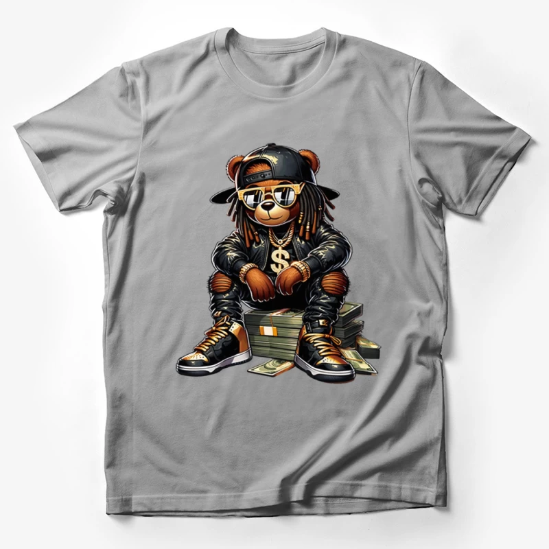 Hip-Hop-Bär mit Sonnenbrille und Geld Herren T-Shirt