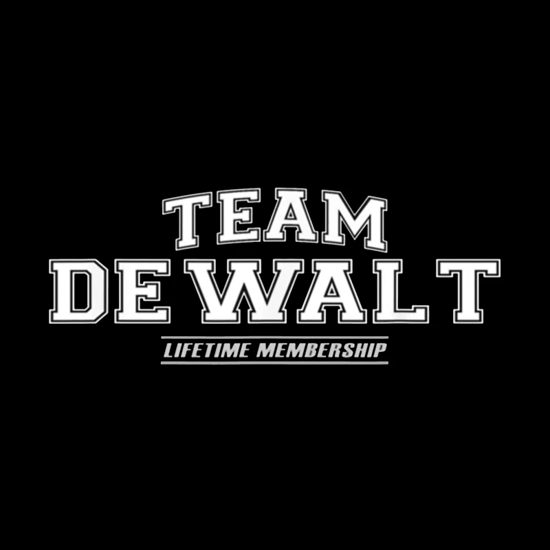 Team DeWalt Lifetime Membership Logo Design Tapestry