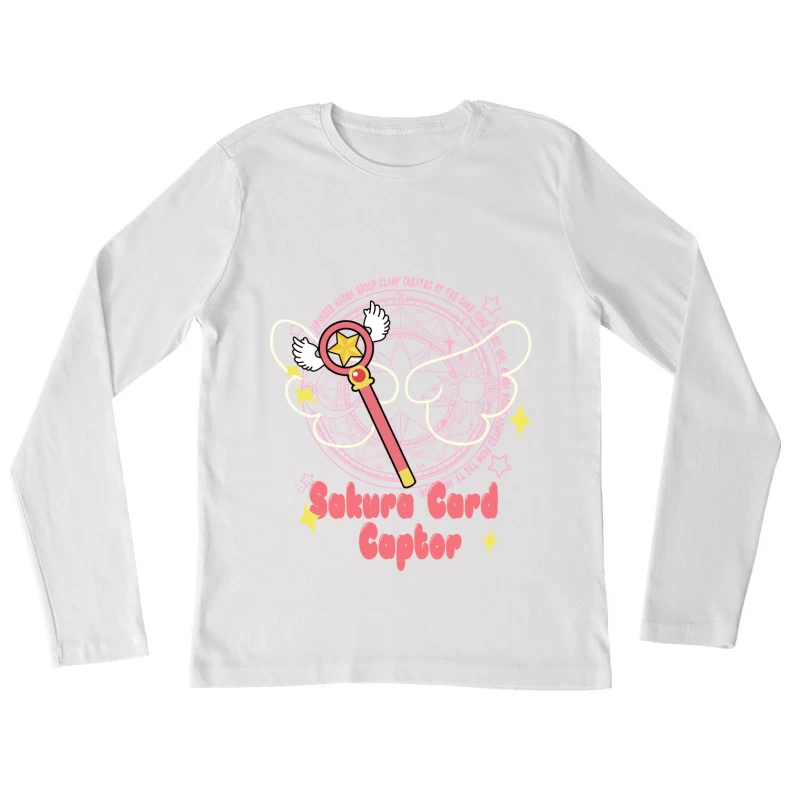 Sakura Zauberstab und Kreis Damen Langarm T-Shirt