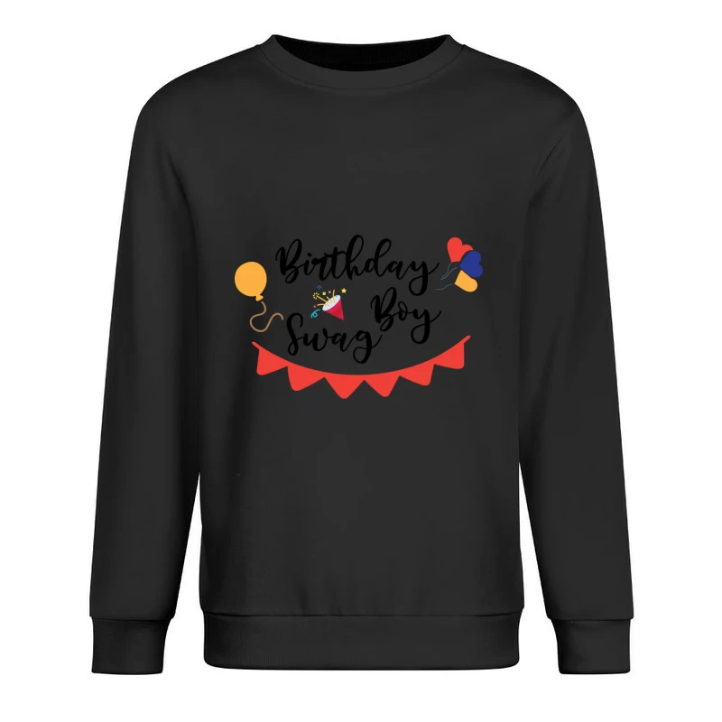 Fête colorée avec ballons et fanions Homme Sweat-shirt à enfiler