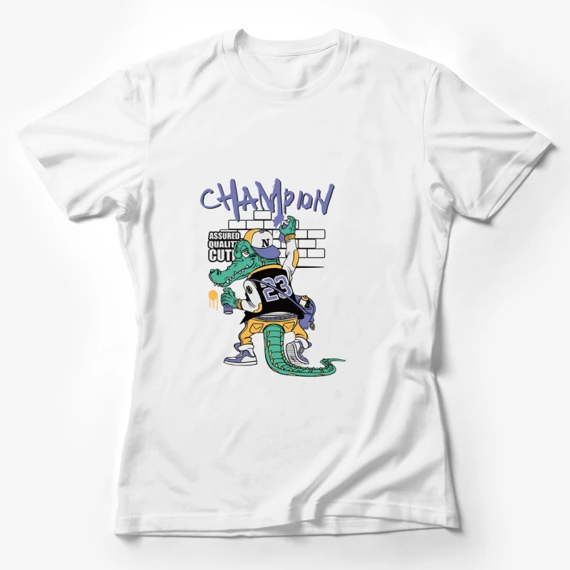 Krokodil Graffiti Künstler Damen T-Shirt