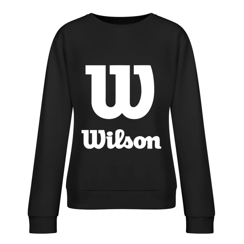 Wilson Sports Brand White Logo Design Female Pullover Sweatshirt