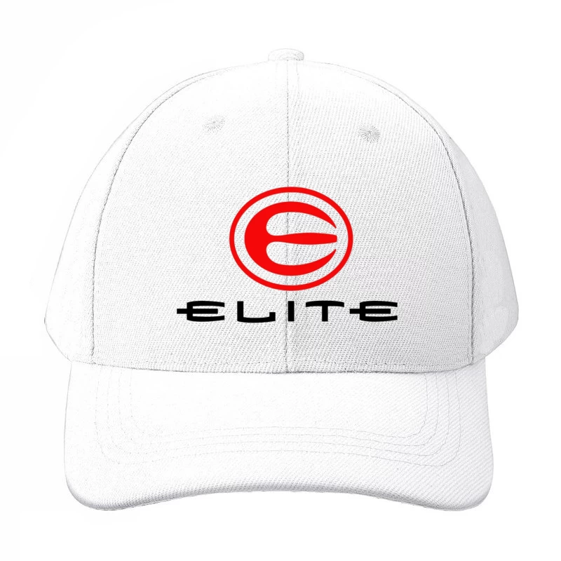 Elite Sports Brand Red and White Minimal Logo Baseball Cap