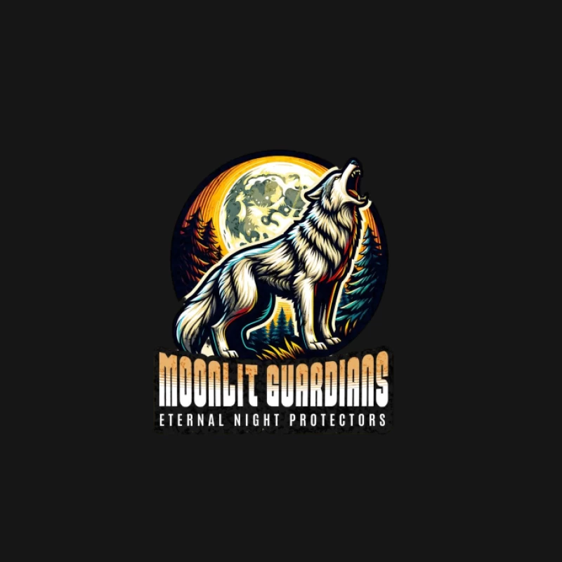 Mondwächter Wolf Heulen Nachtwald Damen T-Shirt