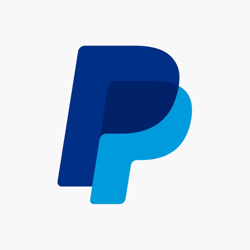 PayPal Double P Logo Design in Blue Shades Cotton Tote Bag