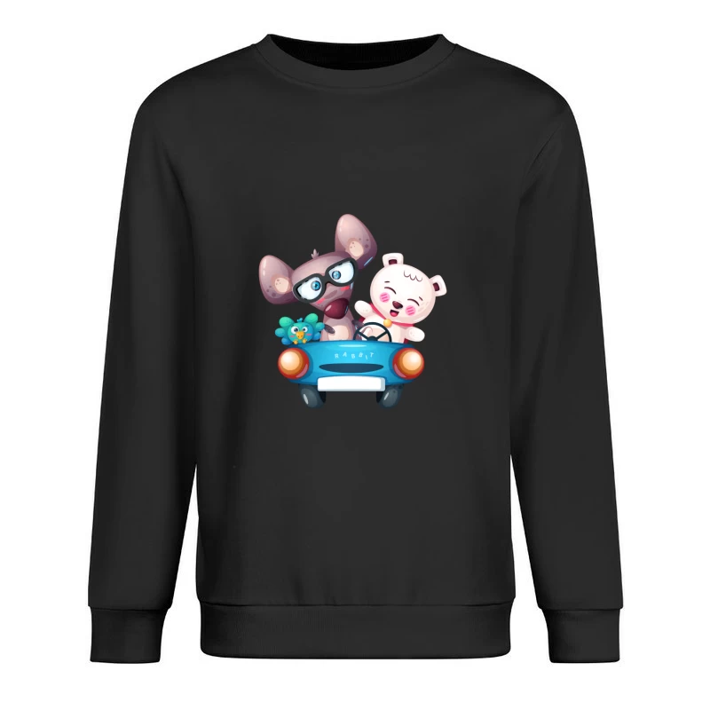 Animaux joyeux en voiture Homme Sweat-shirt à enfiler