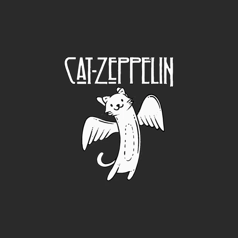 Flying Cat Zeppelin Logo - Musical Band Cartoon Baseball Cap