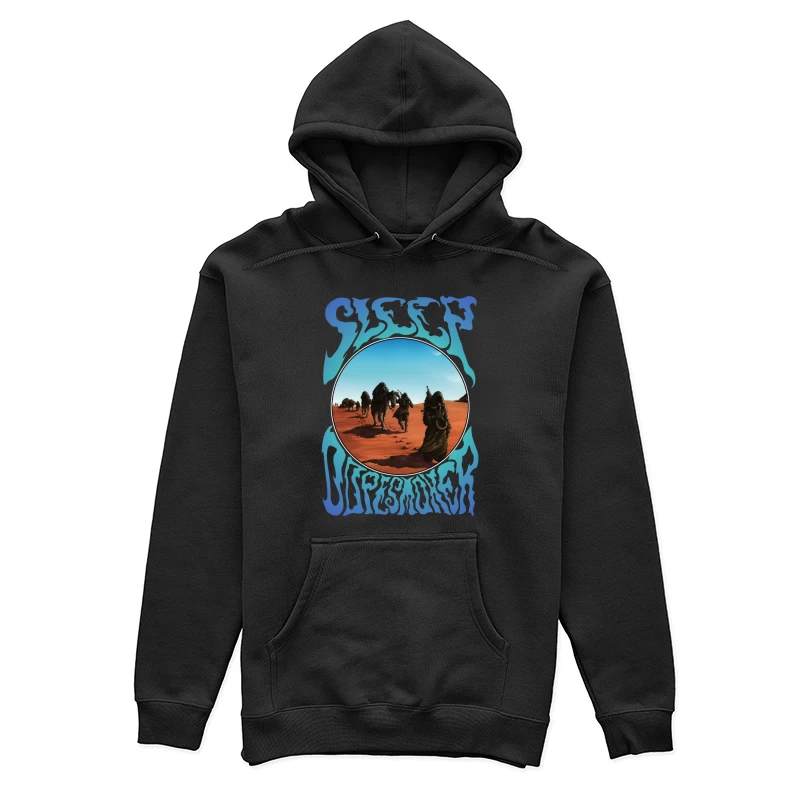 Desert Caravan Through Psychedelic Portal Female Pullover Hoodie