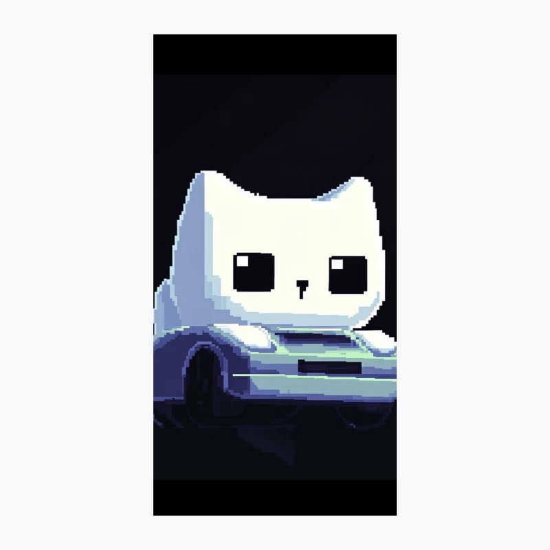 Pixel Art Cat Spaceship: Retro Sci-Fi Game Character iPhone Case