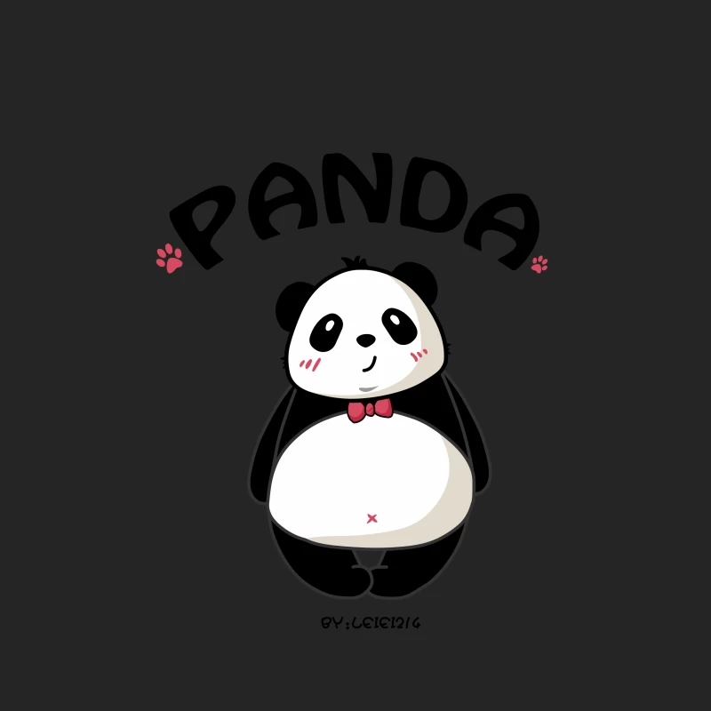 Niedliche Panda-Zeichentrickfigur mit roter Fliege Damen Pullover Sweatshirt