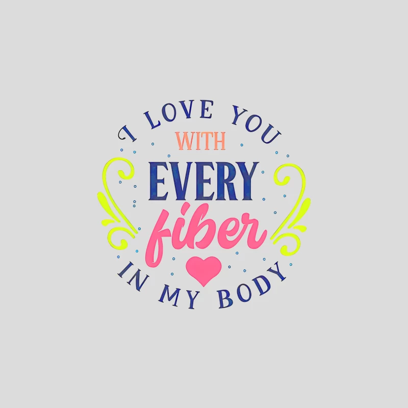 Colorful Love Typography with Fiber Message Baseball Cap