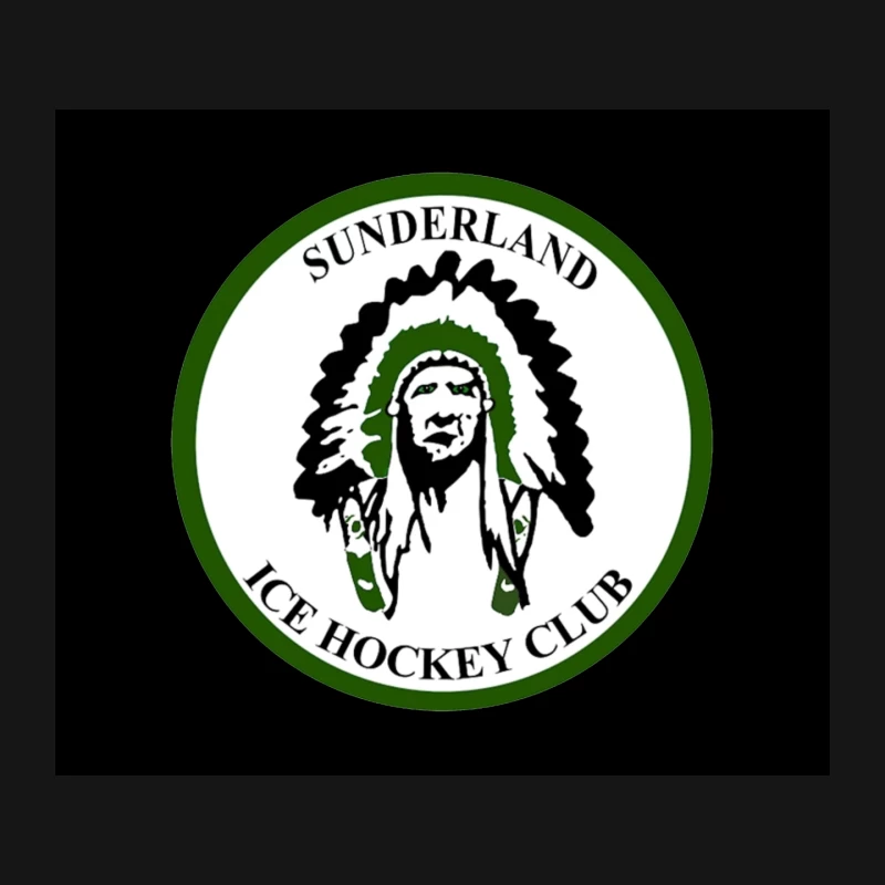 Sunderland Ice Hockey Club Logo with Native American Imagery Mouse Pad