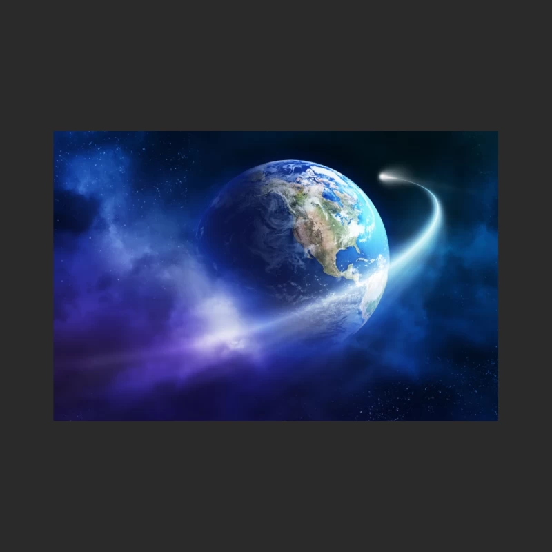 Earth and Comet in Space Baseball Cap
