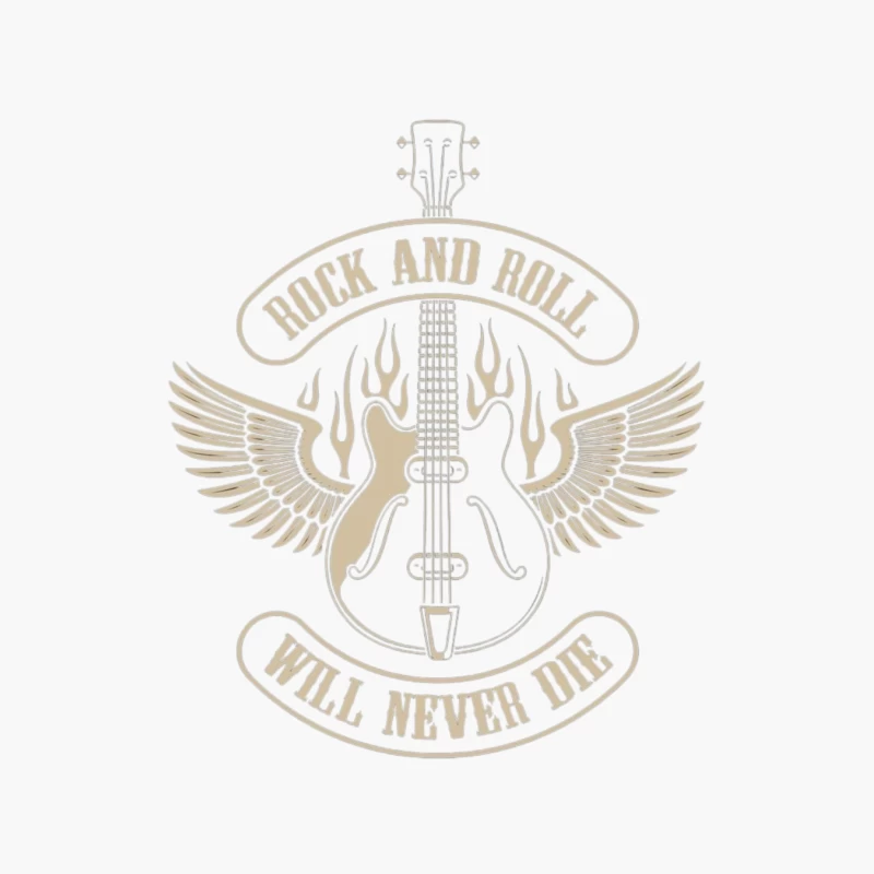 Rock and Roll Guitar Design Cotton Tote Bag