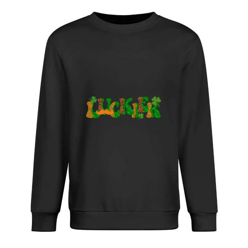 Bunter Glücksklee-Entwurf Herren Pullover Sweatshirt