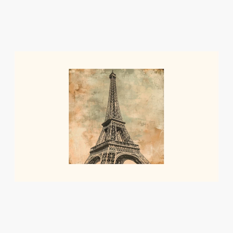 Vintage View of Eiffel Tower in Paris Travel Mug