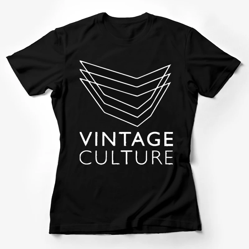 Vintage Culture Geometric Chevron Logo Design Female T-Shirt