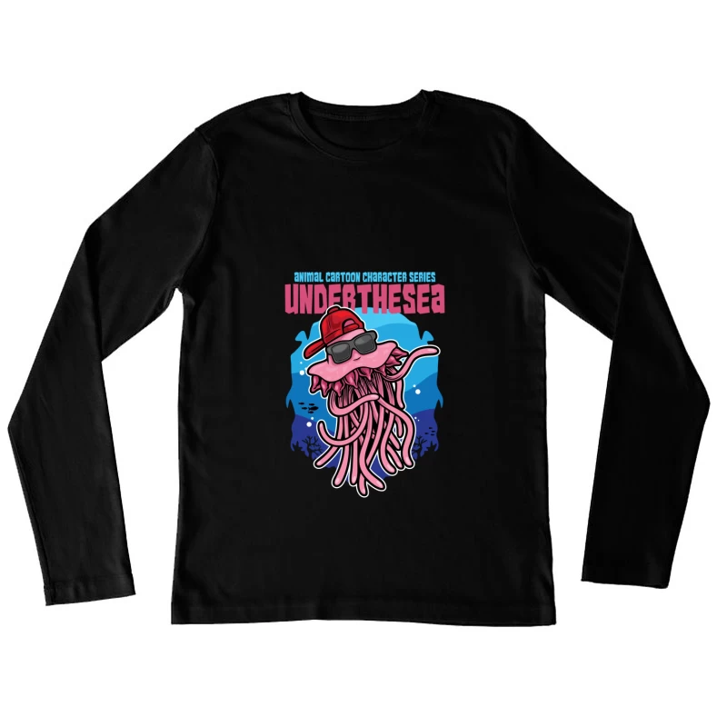 Coole Qualle unter dem Meer Damen Langarm T-Shirt