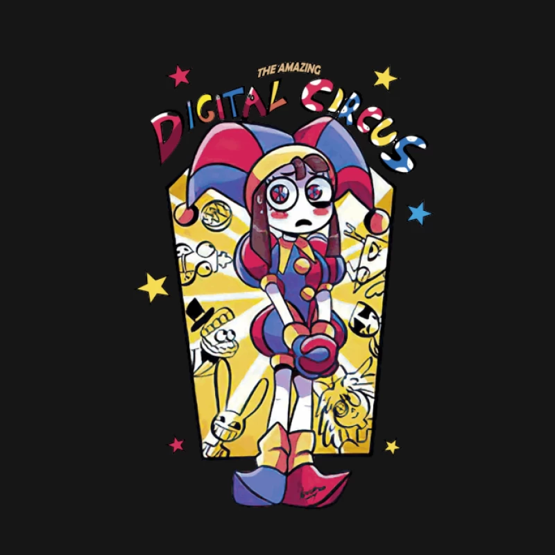 Der erstaunliche digitale Zirkus - Skurrile Figur im bunten Design Herren T-Shirt