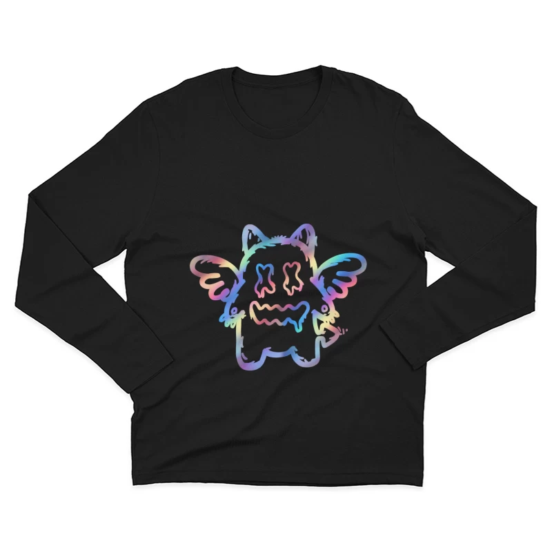 Buntes fliegendes Monster Herren Langarm T-Shirt