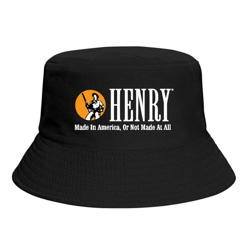 Henry Rifles Vintage Logo with American Manufacturing Slogan Bucket Hat