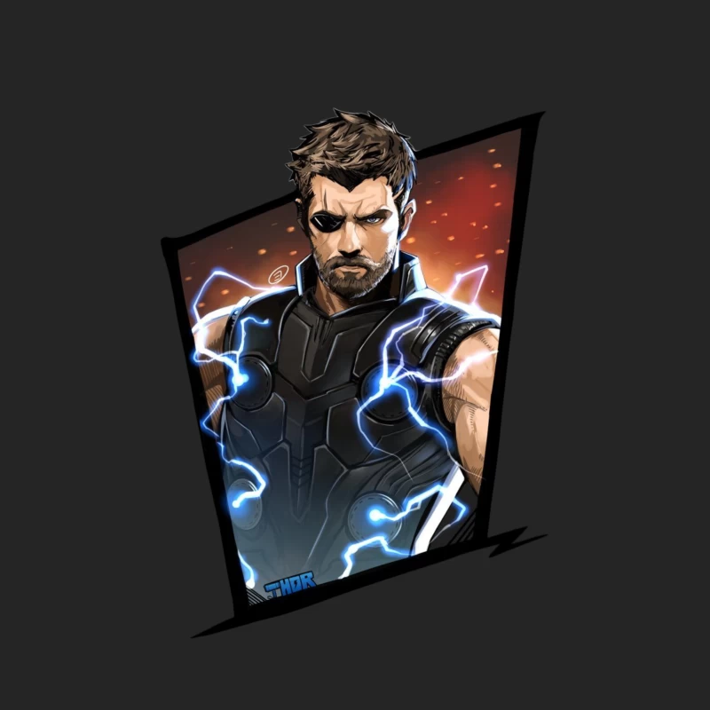 Superhero Character with Lightning Effects Female Pullover Sweatshirt
