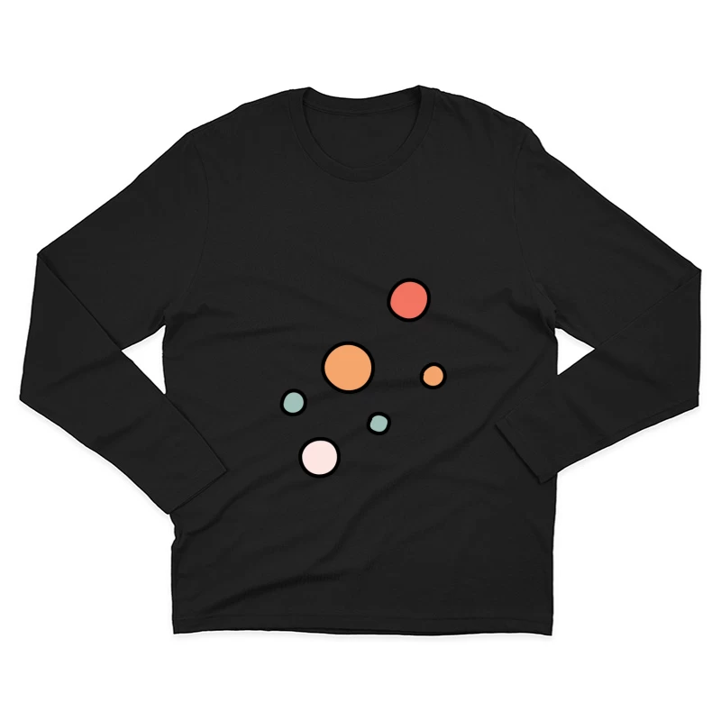 Cercles Colorés Abstraits Homme Manches Longues T-Shirt