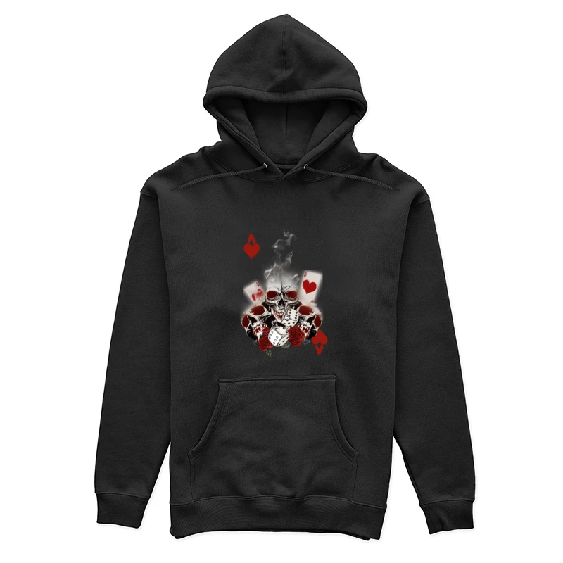 Skelettschädel und Spielkarten Damen Pullover Hoodie